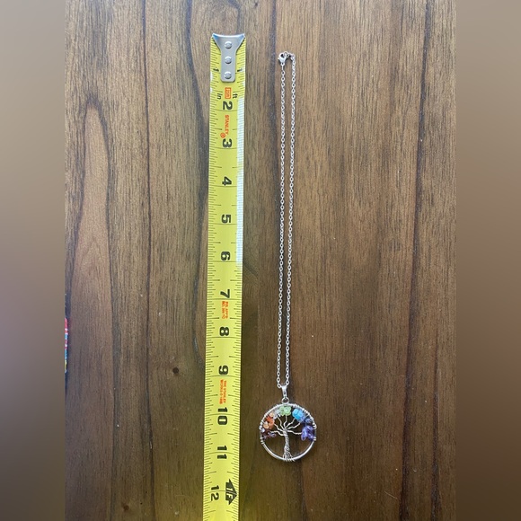 Tree of Life Chakra Gems Pendant Necklace - Picture 3 of 4